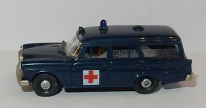 BREKINA Ho 1/87 Mercedes Benz 190 Dark Blue Kombi Ambulance Cross Red #1875 - Picture 1 of 6