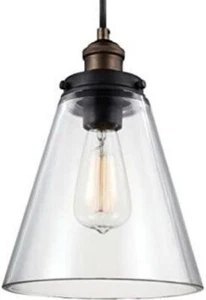 Feiss P1347PAGB/DWZ Pendant Lighting, Brass, 1-Light (9"Dia x 12"H) 60watts - Picture 1 of 1