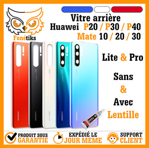 VITRE ARRIERE Huawei Mate P 10 20 30 40 Lite Pro Façade cache batterie NEUF ✅⭐