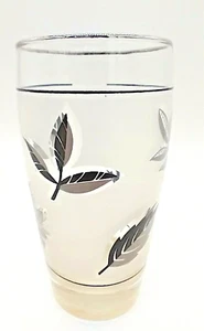 Libbey Frosted Leaf Tumbler Glass Silver Vintage Mid Century 10oz Replacement - Picture 1 of 7