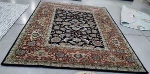 NAVY / RUST 8' X 10' Cut on Rug, Reduced Price 1172747711 ROY257A-8 - Picture 1 of 4