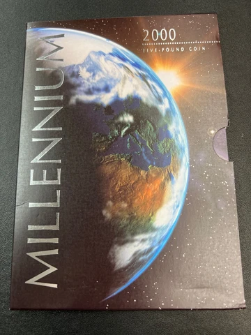UK Millennium  1999-2000 Millennium 5 Pound Crown Set Cover