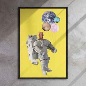 Collage Art 24x36 Framed Canvas Print  - Picture 1 of 1