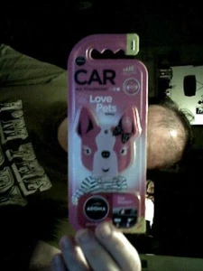 LOVE PETS PERRO FLOR ROSA COCHE VENTILACIÓN AMBIENTADOR CUMPLEAÑOS OLOR NAVIDAD - Imagen 1 de 1
