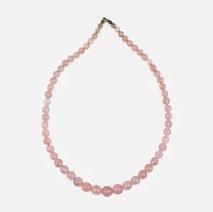 Collar De Cuarzo Rosa / Collar / 55cm / Perlas De Cuarzo Rosa - Imagen 1 de 4
