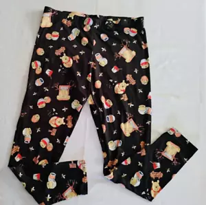 Disney Winnie The Pooh- Honey, Bees, Moose, Signs - Stretch Leggings - XL Size - Picture 1 of 7