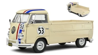 MODELLINO FURGONE STATICO SOLIDO VW T1B PICK-UP #53 1950 HERBIE SCALA 1:18 - Immagine 1 di 4