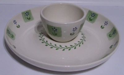 Pfaltzgraff  Cloverhill Floral 11" Chip and Dip Set - Image 1 of 4