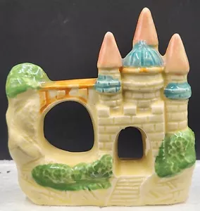 Vintage Ceramic Castle Aquarium Fish Tank Decoration Swim Through - Picture 1 of 9