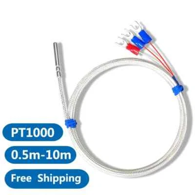 Thermocouple Cable High Temperature Sensor Stainless Steel PT1000 Waterproof - Image 1 of 4