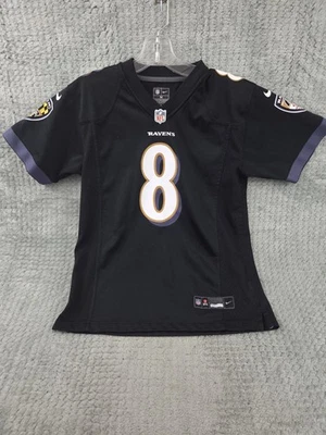 Футболка женская Nike NFL Baltimore Ravens No8 Lamar Jackson средний размер черная командный цвет - Изображение 1 из 4