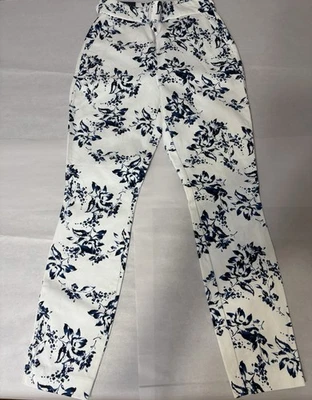 Pantalones para mujer marca Gap tiro alto ajustados al tobillo elásticos florales nuevos con etiquetas talla 6 Foto 1 de 4
