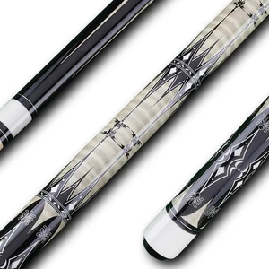 13mm 58 inch 1/2 Maple Billiard Pool Cue Stick for Pub Bar Games 28 oz Black - Picture 1 of 2