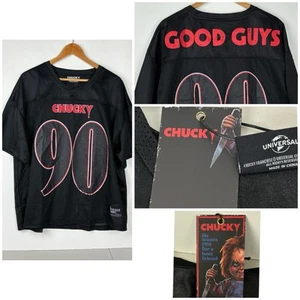 Universal Studios Chucky 90 Jersey Authentic Chucky Good Guys Oversized Size M - Picture 1 of 16