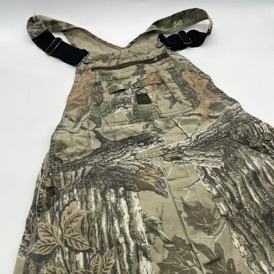Liberty Bib Overalls Mens 34 Reg Realtree Camo Relaxed Fit Outdoors Hunting VTG - Image 1 of 4