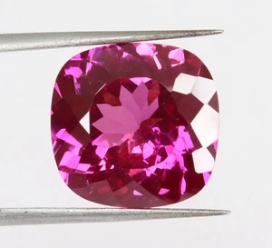 100% Natural Certified Rhodolite Garnet 12.30 Ct Cushion Cut Loose Gemstone - Picture 1 of 5