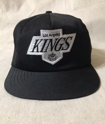 Vintage 90s NHL Annco American Needle LA Kings Plain Logo Wool Snapback Hat NWA - Image 1 of 4