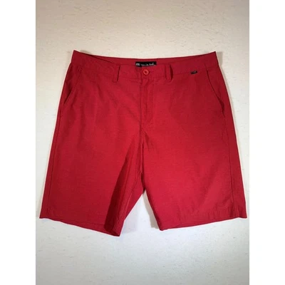 Pantalones Cortos de Golf Travis Mathew Rojo Para Hombre Talla 36 Rendimiento Elastizados Informales Foto 1 de 3