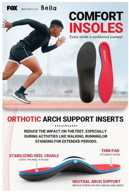 Suela PCS Ortopédica Soporte Arco Zapato Inserto Plantilla Nueva Foto 1 de 4