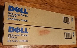 Cartucce toner DELL stampante laser OEM 5100cn confezione da 2 nero e magenta - Foto 1 di 2