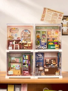 Rolife DollHouse DIY Afternoon Tea Book Bakery Fruit Store Mini Series Toy Gift - Picture 1 of 40