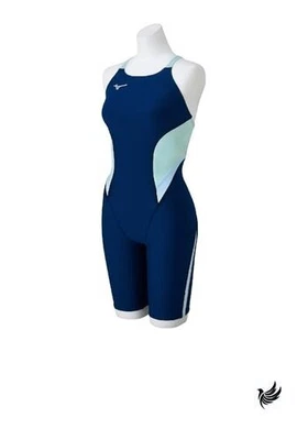 Traje de baño Mizuno Exersuit para mujer de una pieza medio traje talla 83: azul marino x Neo como nuevo XL Foto 1 de 2