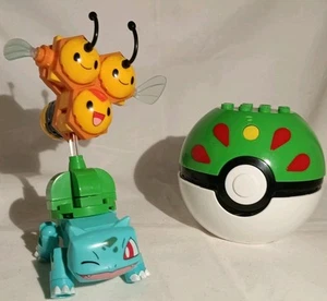 Pokémon Construx Encastre Original Pokebola Mega Bumble Bees And Bulbasaur - Picture 1 of 3
