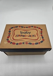 Vintage Baby Jumping Jack Shoes Flower Design Vaisey Bristol Shoe Leather - Picture 1 of 8