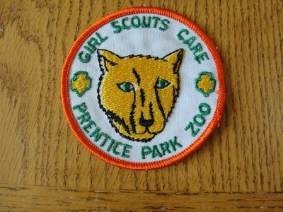Parche insignia vintage de Girl Scouts recuerdos Prentice Park Zoo Santa Ana Ca Foto 1 de 4
