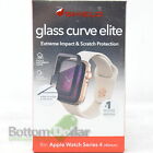 Zagg Glas Curve Elite Displayschutzfolie schwarz für Apple Watch Serie 4 40 mm