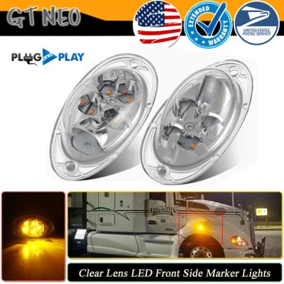 Luz LED 5SMD marcador lateral de cabina transparente para Freightliner Cascadia 08-17 Foto 1 de 4