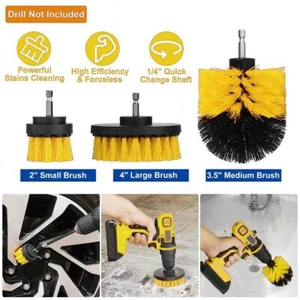 Drill Brush Ultimate Car Wash Kit Cleaning Supplies Floor Carpet Automotive Soft - Picture 1 of 9
