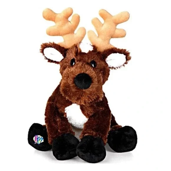 GANZ WEBKINZ LIL KINZ REINDEER PLUSH DEER BROWN HM137 NO CODE - GREAT CONDITION - Image 1 of 1