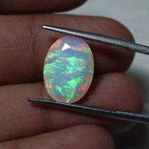 5.5 Cts 16.4x12x6.5 MM Natural AAA Green Yellow Fire Ethiopian Opal Oval Cut - Picture 1 of 9
