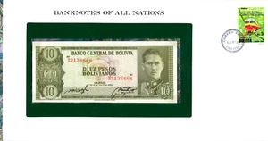 Banknoten aller Nationen Bolivien P-154 10 Pesos 1962 UNC Lucky S2136666 - Bild 1 von 3
