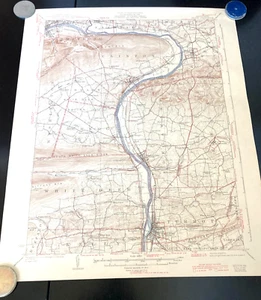 Milton Pennsylvania 1944 Original Vintage USGS Topo Karte 20 x 16,5 - KOSTENLOSER VERSAND - Bild 1 von 5