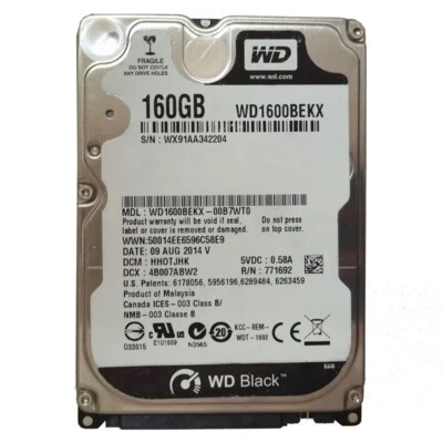 WD Scorpio Black 160GB WD1600BEKX 7200RPM 16MB SATA 2.5" Laptop HDD Hard Drive - Image 1 of 3