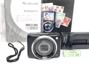 MINT in BOX Canon PowerShot N2 Black 16.1MP Digital Camera from Japan - Picture 1 of 9