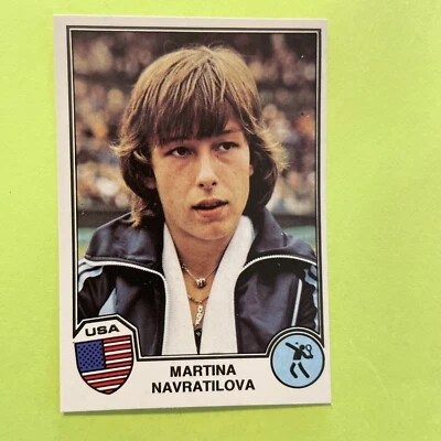 Original 1982 Image Sticker Panini Superstars Tennis Martina Navratilova - Photo 1/2