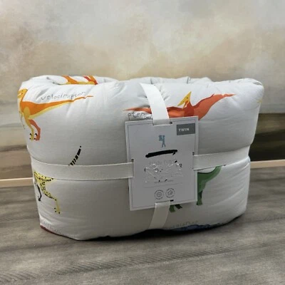 Pottery Barn Kids Finn Dino Dinosaur Quilt Comforter Twin Multicolor NWT Read - Image 1 of 4