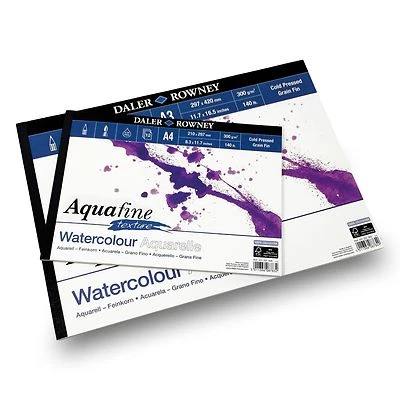Daler Rowney - Aquafine Textured Pad - 300gsm - 12 Pages - A3/A4 Made in England - Image 1 of 3