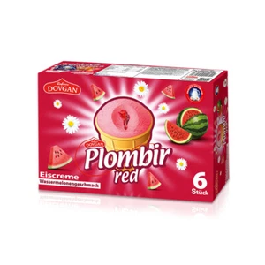 Eis im Waffelbecher - Plombir mit Wassermelonegeschmack, 6 x 68 g Мороженое - Bild 1 von 1
