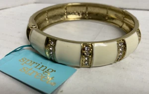 Spring Street Armband mit Scharnier Elfenbein/Gold Neu mit Etikett - Bild 1 von 3
