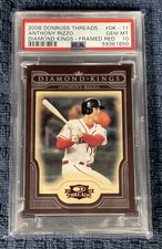 2008 Donruss Threads Anthony Rizzo Diamond Kings RC /100 #DK-11 PSA 10 GEM MT