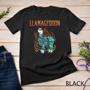 Llamageddon Alpaca Llama Lover Unisex T-shirt - Picture 1 of 15