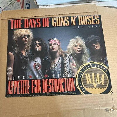 Original 13 By 11” Guns N Roses Appetite For Destruction 1988 Album Ad FLYER - Image 1 of 3