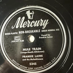10" 78 RPM-Frankie Laine-Carry Me Back to Old Virginney/Mule Train/Majestic 5345 - Picture 1 of 4