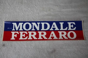 Mondale Ferraro Autoaufkleber Präsidentschaftskampagne 1984 - Bild 1 von 2