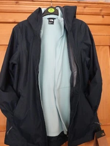 Ladies Navy Blue NORTH FACE 3 in1 Rainjacket & Fleece Size Large (14) - Picture 1 of 19