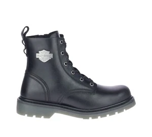 Harley-Davidson Herren Asherton 5" Schwarz Leder Schnürstiefel Motorrad Reitstiefel - Bild 1 von 7